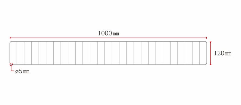 ケアシーネ クラーメル 枠型 120×1000㎜/Φ5㎜