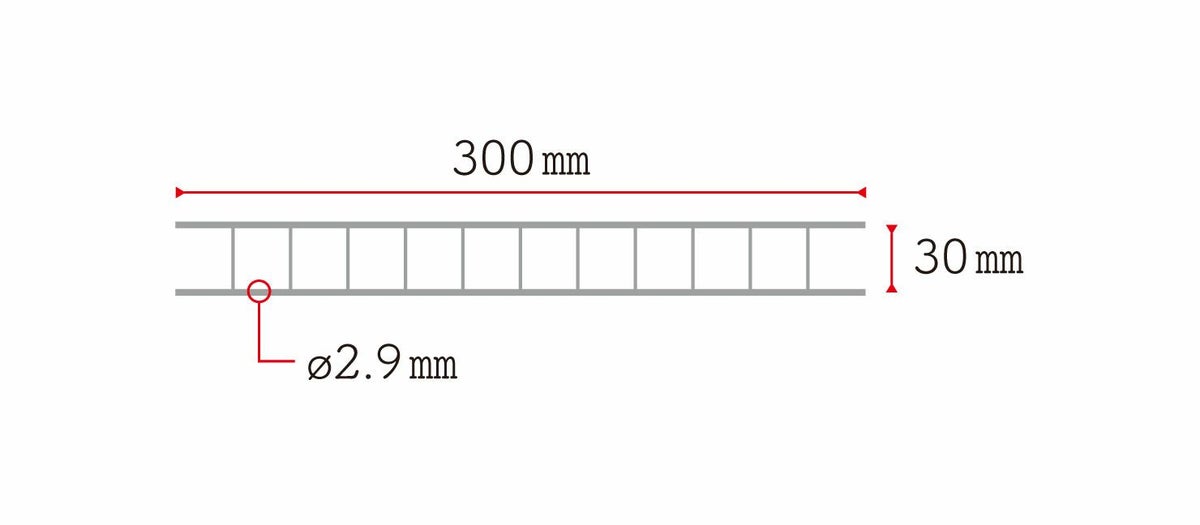ケアシーネ クラーメル 梯子型 30×300㎜/Φ2.9㎜