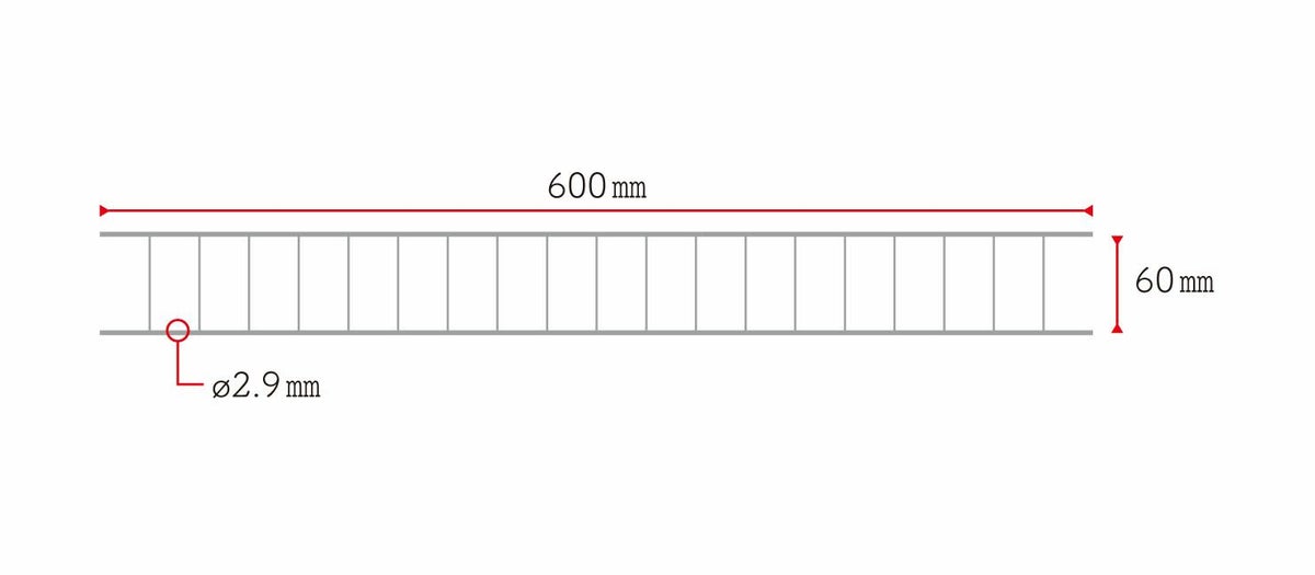 ケアシーネ クラーメル 梯子型 60×600㎜/Φ2.9㎜