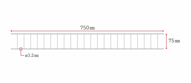 ケアシーネ クラーメル 梯子型 70×750㎜/Φ3.2㎜