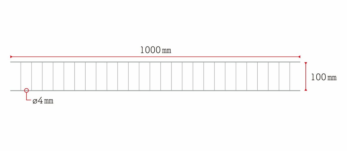 ケアシーネ クラーメル 梯子型 100×1000㎜/Φ4㎜