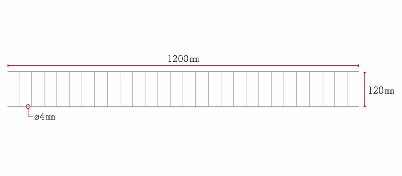 ケアシーネ クラーメル 梯子型 100×1200㎜/Φ4㎜